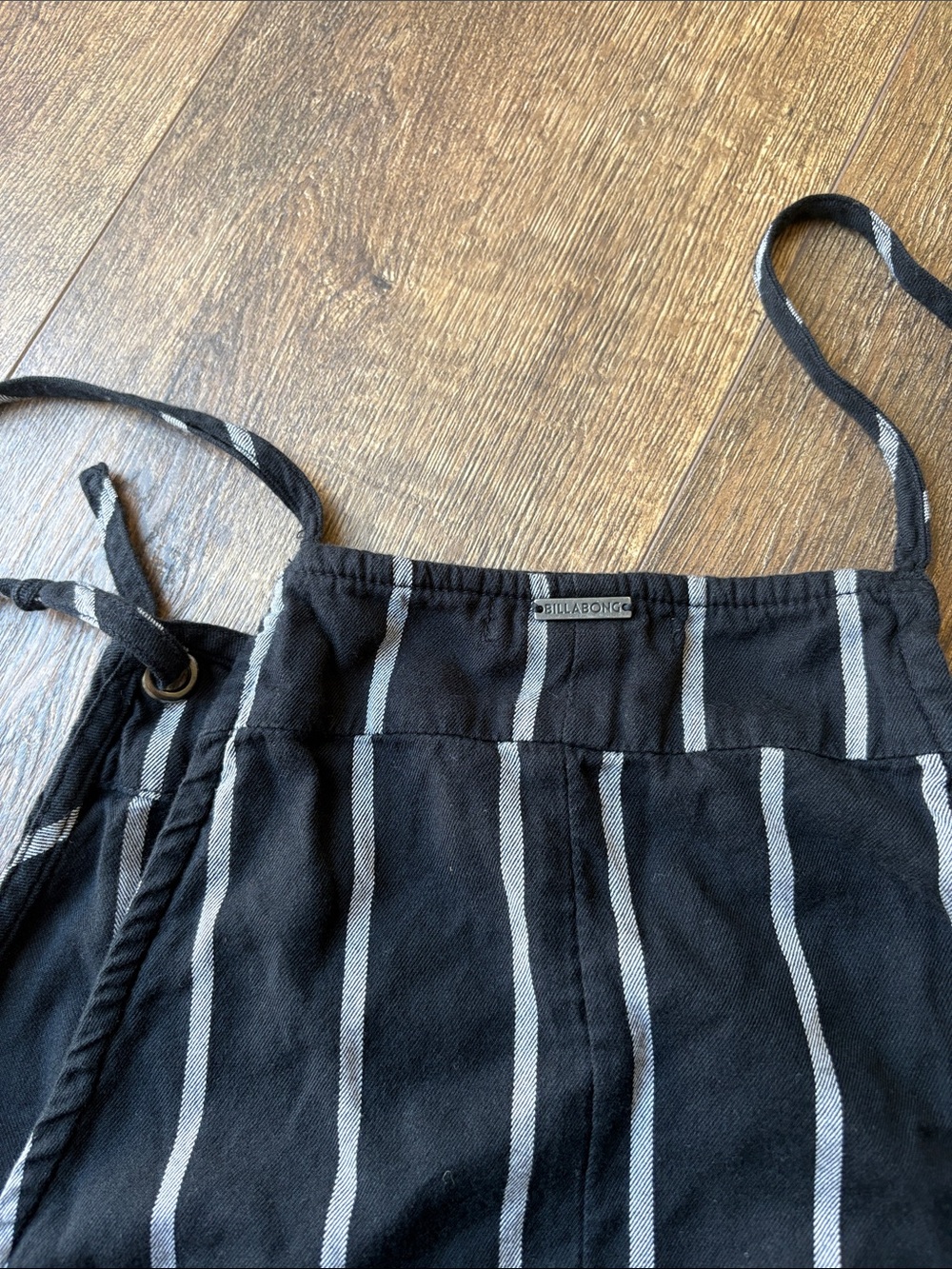 Billabong Black & White Vertical Stripe Romper - Picture 5 of 5